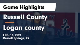 Russell County  vs Logan county Game Highlights - Feb. 13, 2021