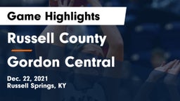 Russell County  vs Gordon Central  Game Highlights - Dec. 22, 2021