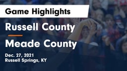 Russell County  vs Meade County  Game Highlights - Dec. 27, 2021