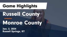 Russell County  vs Monroe County  Game Highlights - Jan. 2, 2024