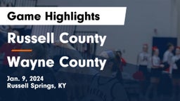 Russell County  vs Wayne County  Game Highlights - Jan. 9, 2024