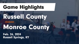 Russell County  vs Monroe County  Game Highlights - Feb. 26, 2024