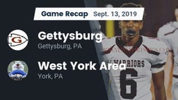 Recap: Gettysburg  vs. West York Area  2019