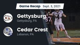 Recap: Gettysburg  vs. Cedar Crest  2021