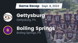 Recap: Gettysburg  vs. Boiling Springs  2023