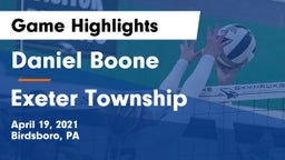 Daniel Boone  vs Exeter Township  Game Highlights - April 19, 2021