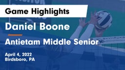 Daniel Boone  vs Antietam Middle Senior  Game Highlights - April 4, 2022