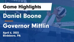 Daniel Boone  vs Governor Mifflin  Game Highlights - April 6, 2023