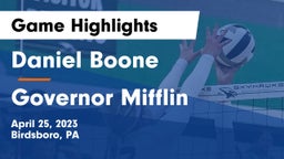 Daniel Boone  vs Governor Mifflin  Game Highlights - April 25, 2023