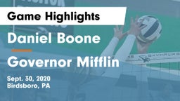 Daniel Boone  vs Governor Mifflin  Game Highlights - Sept. 30, 2020