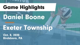 Daniel Boone  vs Exeter Township  Game Highlights - Oct. 8, 2020