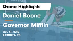 Daniel Boone  vs Governor Mifflin  Game Highlights - Oct. 13, 2020
