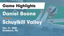 Daniel Boone  vs Schuylkill Valley  Game Highlights - Oct. 21, 2020