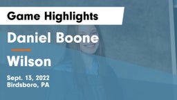 Daniel Boone  vs Wilson  Game Highlights - Sept. 13, 2022