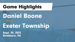 Daniel Boone  vs Exeter Township  Game Highlights - Sept. 29, 2022