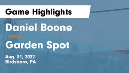 Daniel Boone  vs Garden Spot  Game Highlights - Aug. 31, 2022