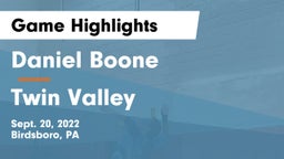 Daniel Boone  vs Twin Valley  Game Highlights - Sept. 20, 2022