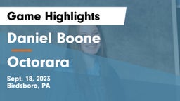 Daniel Boone  vs Octorara  Game Highlights - Sept. 18, 2023