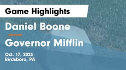 Daniel Boone  vs Governor Mifflin   Game Highlights - Oct. 17, 2023