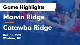 Marvin Ridge  vs Catawba Ridge  Game Highlights - Dec. 15, 2021