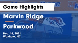 Marvin Ridge  vs Parkwood  Game Highlights - Dec. 14, 2021