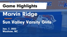Marvin Ridge  vs Sun Valley Varsity Girls Game Highlights - Jan. 7, 2022