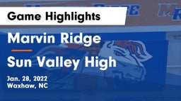 Marvin Ridge  vs Sun Valley High Game Highlights - Jan. 28, 2022