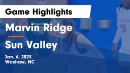 Marvin Ridge  vs Sun Valley  Game Highlights - Jan. 6, 2023