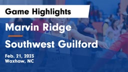 Marvin Ridge  vs Southwest Guilford  Game Highlights - Feb. 21, 2023