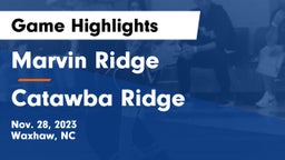 Marvin Ridge  vs Catawba Ridge  Game Highlights - Nov. 28, 2023