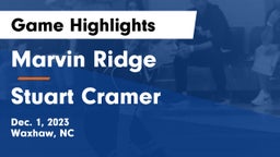 Marvin Ridge  vs Stuart Cramer Game Highlights - Dec. 1, 2023