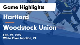 Hartford  vs Woodstock Union  Game Highlights - Feb. 23, 2022
