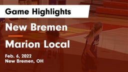 New Bremen  vs Marion Local  Game Highlights - Feb. 6, 2022