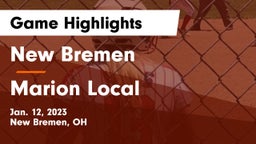 New Bremen  vs Marion Local  Game Highlights - Jan. 12, 2023