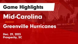 Mid-Carolina  vs Greenville Hurricanes Game Highlights - Dec. 29, 2023