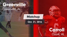 Matchup: Greenville High vs. Carroll   2016