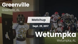 Matchup: Greenville High vs. Wetumpka  2017