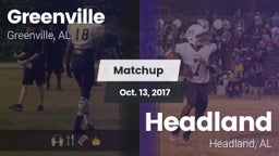 Matchup: Greenville High vs. Headland  2017