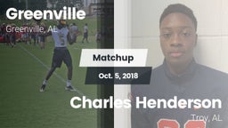 Matchup: Greenville High vs. Charles Henderson  2018