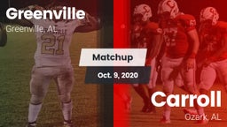 Matchup: Greenville High vs. Carroll   2020