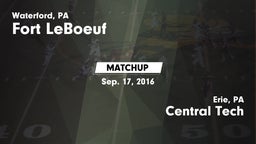 Matchup: Fort LeBoeuf High vs. Central Tech  2016