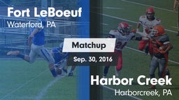 Matchup: Fort LeBoeuf High vs. Harbor Creek  2016