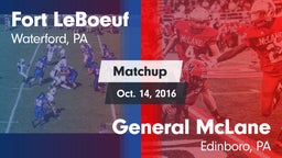 Matchup: Fort LeBoeuf High vs. General McLane  2016