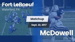Matchup: Fort LeBoeuf High vs. McDowell  2017