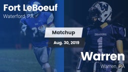 Matchup: Fort LeBoeuf High vs. Warren  2019