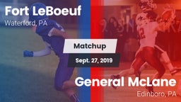 Matchup: Fort LeBoeuf High vs. General McLane  2019