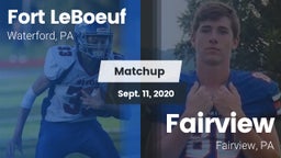Matchup: Fort LeBoeuf High vs. Fairview  2020