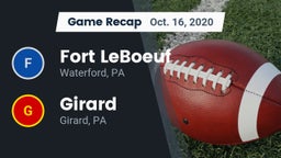 Recap: Fort LeBoeuf  vs. Girard  2020