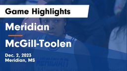 Meridian  vs McGill-Toolen  Game Highlights - Dec. 2, 2023