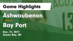 Ashwaubenon  vs Bay Port  Game Highlights - Dec. 21, 2017